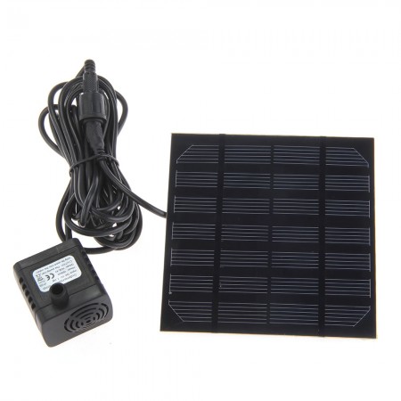 Solar Panel Power 150MA Water Pump for Fountain 100CM Lift 160L/H