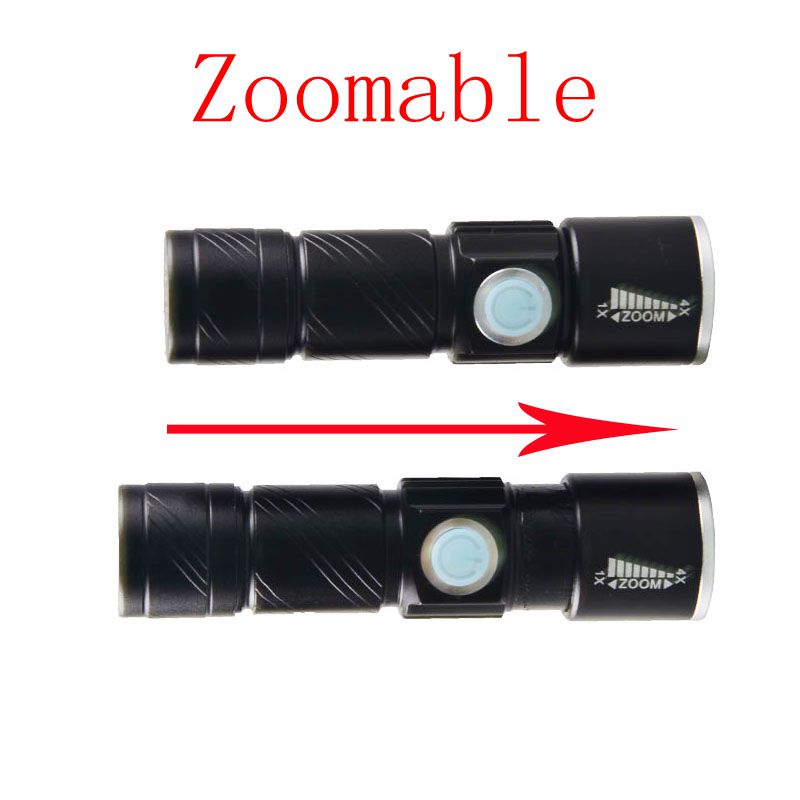 Waterproof LED Light Mini USB Flashlight Pocket Rechargeable Torch Light