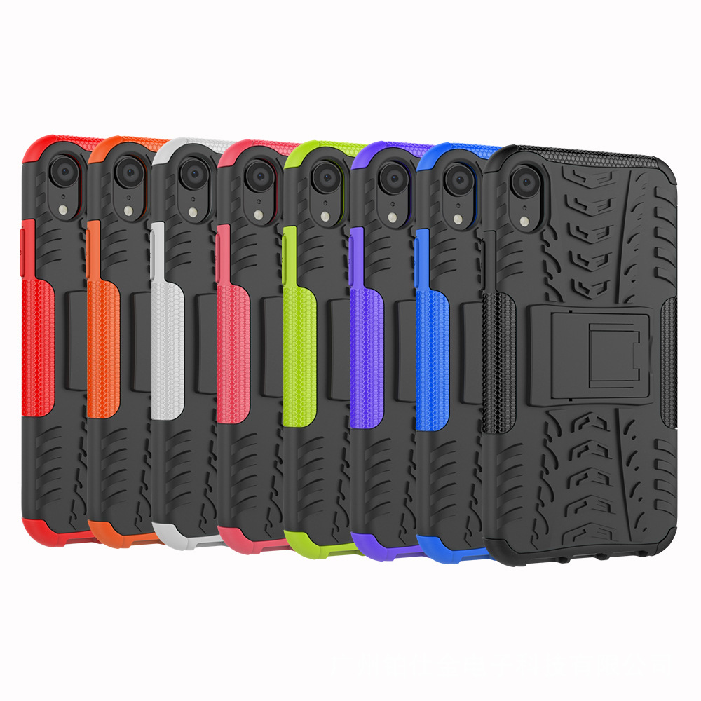 bracket 2in1 tire pattern cover phone case for iphone XS XS Max