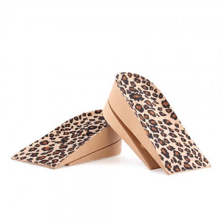 4 Height Increase Insoles Heel Lift Pad Insert Shoe 4.5cm 2 Layer Leopard