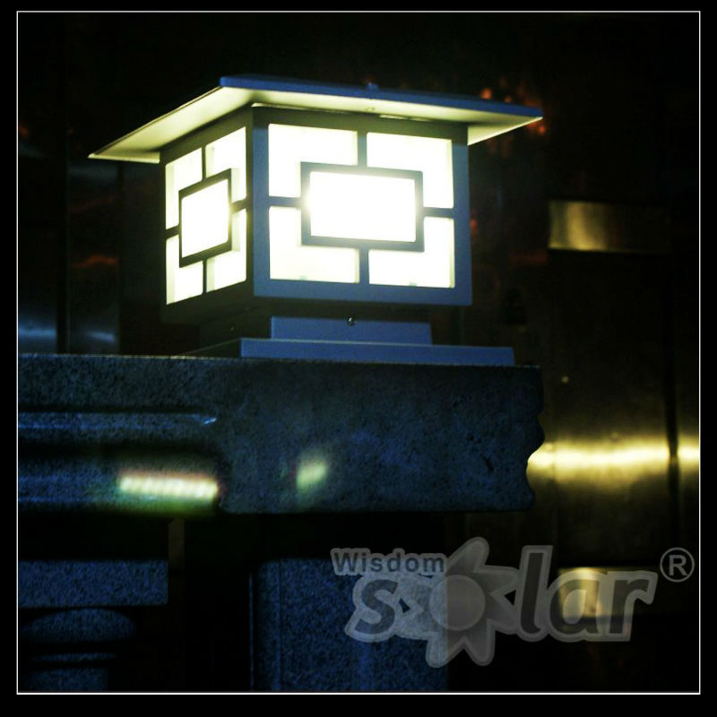 Solar Gate Post Pillar Light, Outdoor Garden Solar Light, Quality Street Lighting Acrylic High Brightness Light