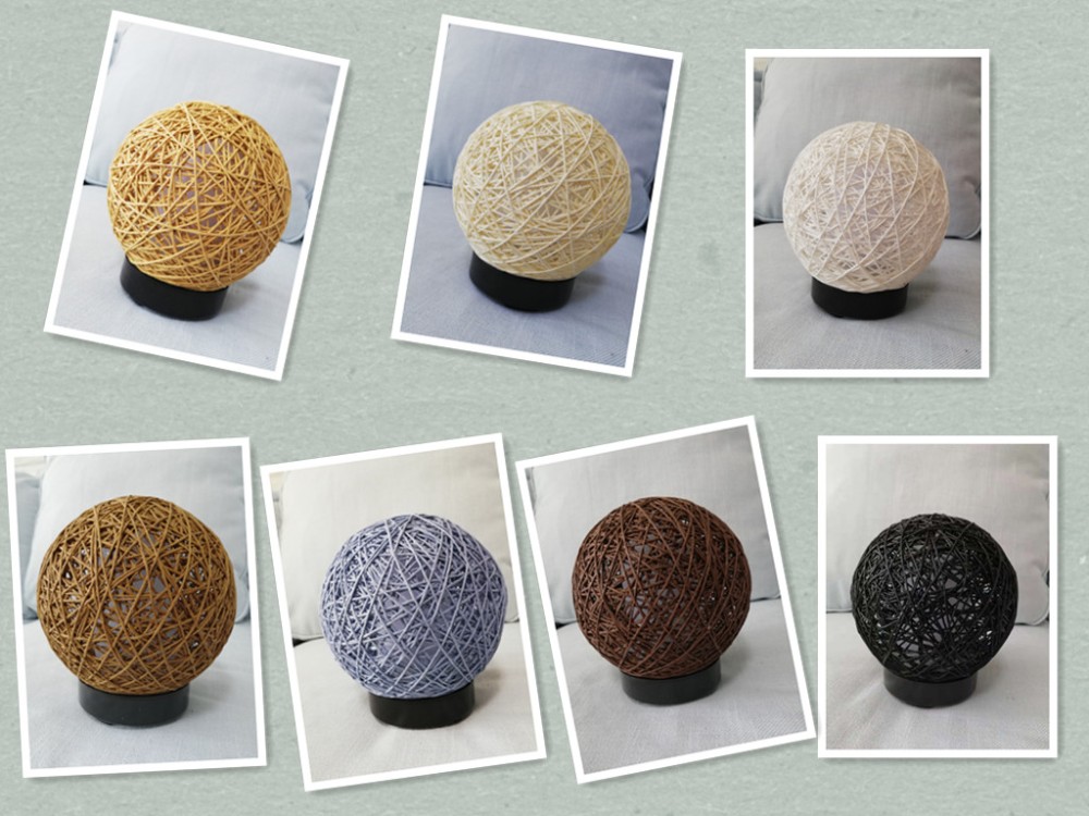 120ml Hemp Ball Shaped Ultrasonic Aroma Diffuer, LED Light Essential Oil Humidifier