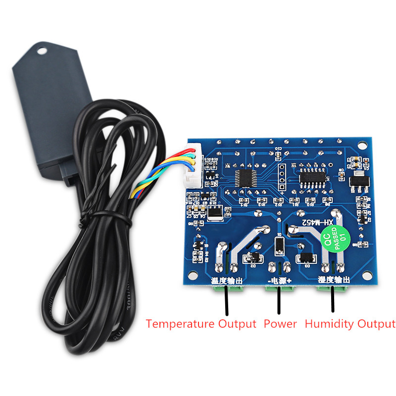 XH-M452 DC 12V LED Digital Temperature and Humidity Controller Independent Output 10A Relay Control Load Thermostat