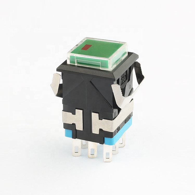 switch manufacturer 17mm led light illuminated momentary square push button switch