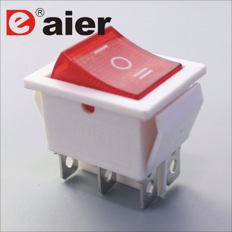 KCD4 illuminated 3 way rocker switch