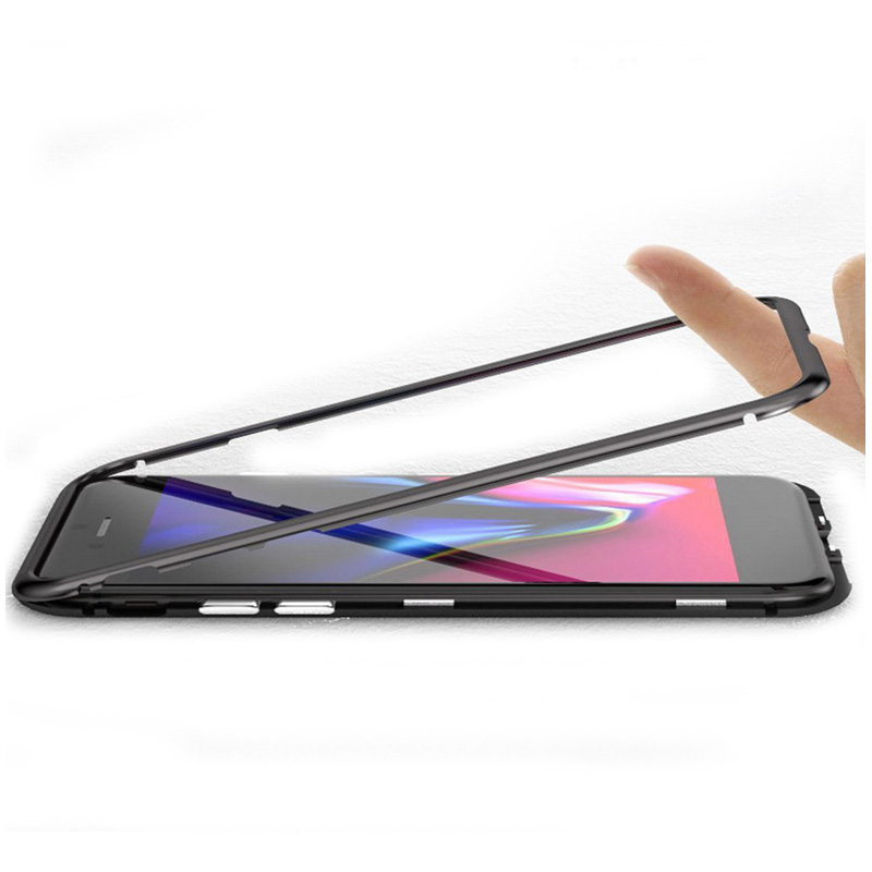 Magnetic Tempered Glass cover For Huawei Y5 2019 Explorer  flip cell phone Metal case Factory supply.