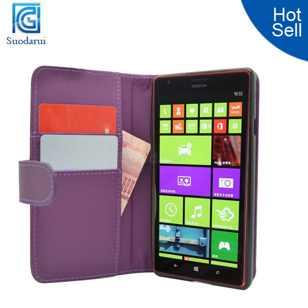 Wholesale Cell phone case book Wallet Leather protective case for nokia lumia 1520