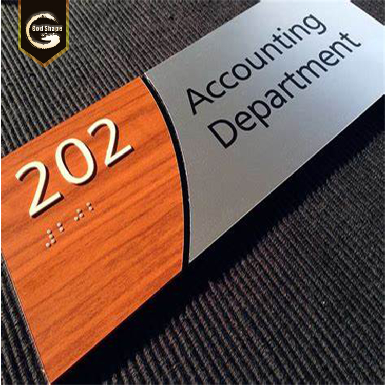 GS Custom aluminum office Hotel Room Number ID Plaque House Number Plate Door Plate
