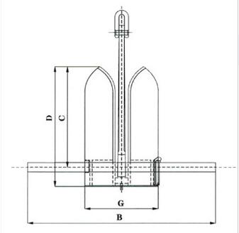 JV28-227KG Offdrill Anchor Ship Anchors For Sale