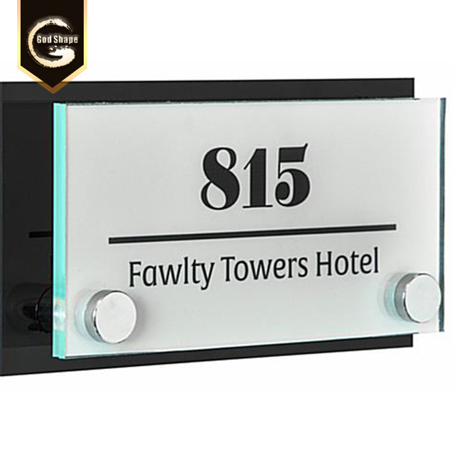 Double Layour Acrylic Door Plate Sign Bralle and Tactile Sign