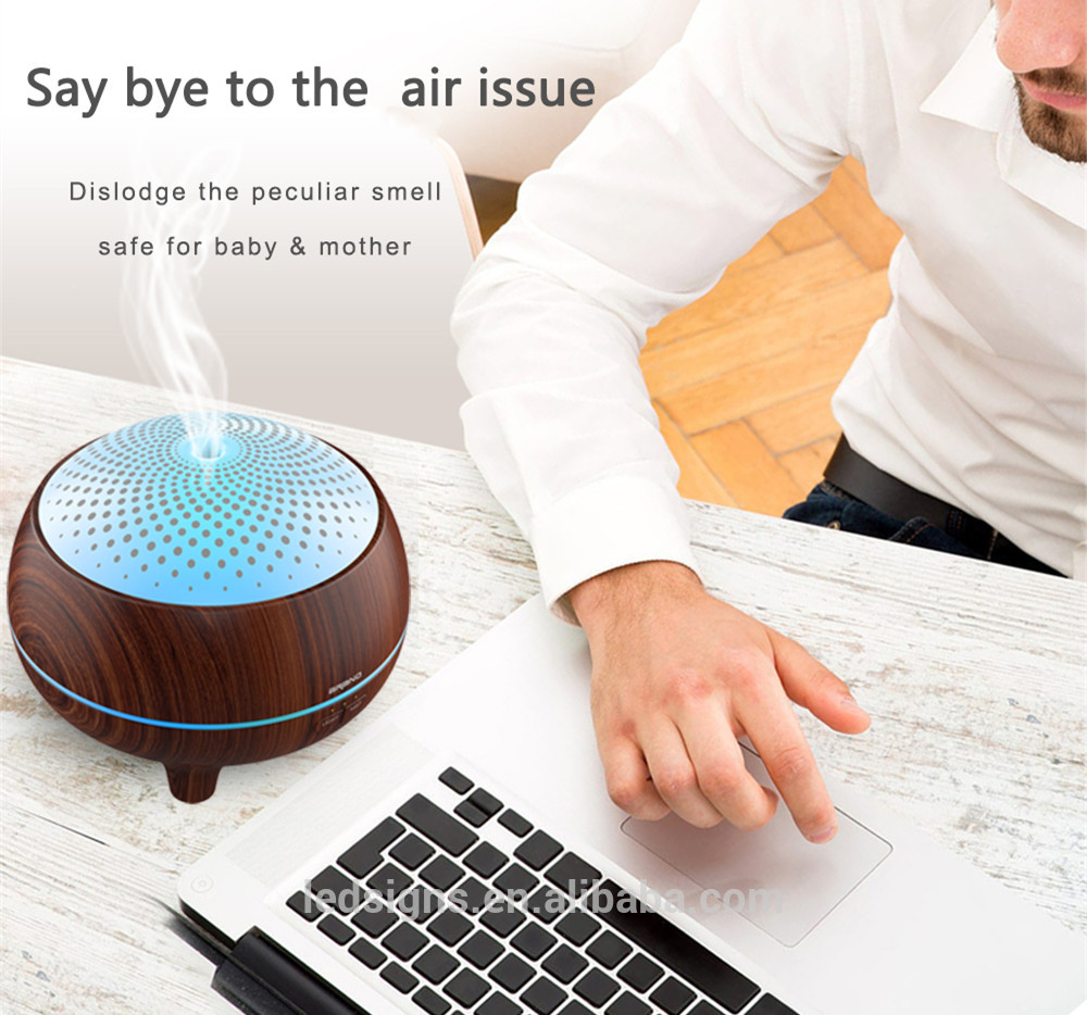 2018 New Design Wood Ultrasonic Cool Mist Aroma Essential Oil Humidifier for Amazon