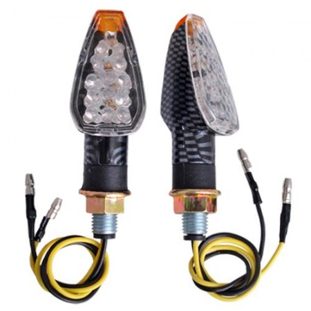 2 Motorcycle Amber LED Turn Signal Light Bulb Indicator