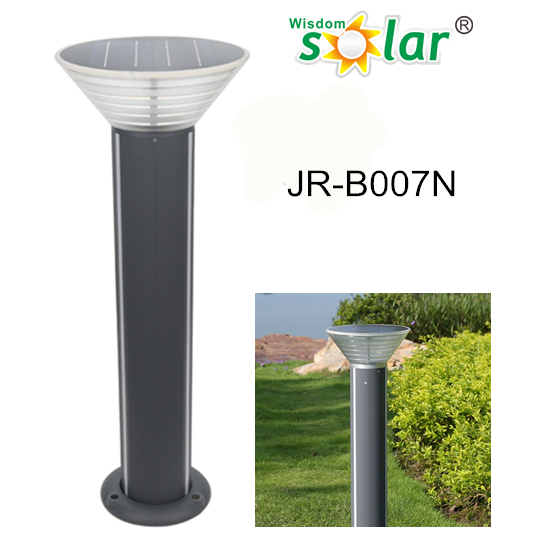 Circle solar panel with housing cylinder-shaped lamp CE LED solar energy system with rechargeable battery  JR-B007