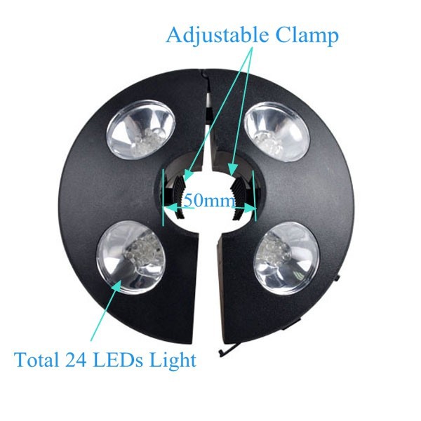 LED Umbrella Pole Light Plastic Cordless Outdoor Camping Tent Light