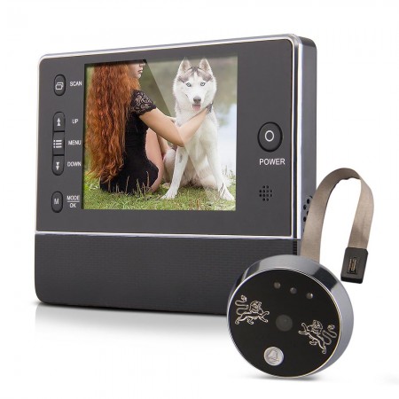 3.5 Inches TFT LCD Doorbell Peephole Viewer Camera Night Vision