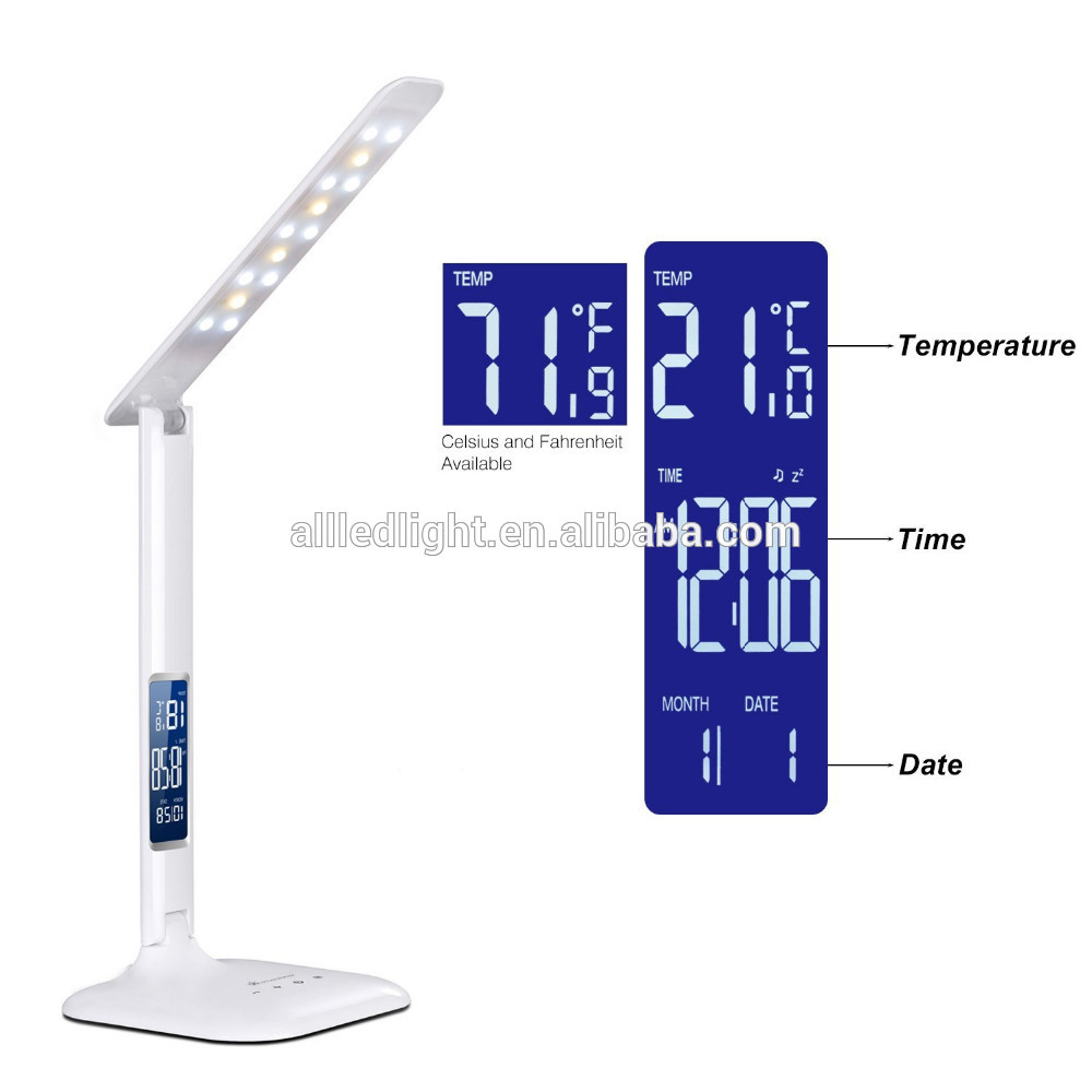 folding led desk lamp with perpetual calendar