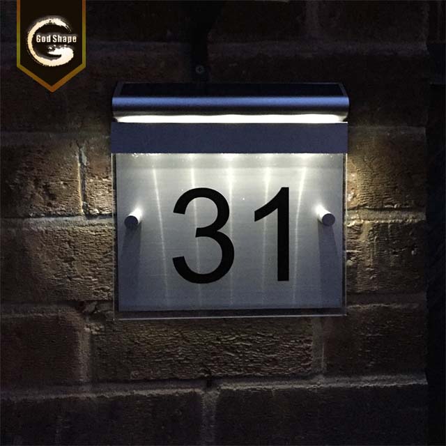 Most popular acrylic modern design house sign number sign plate