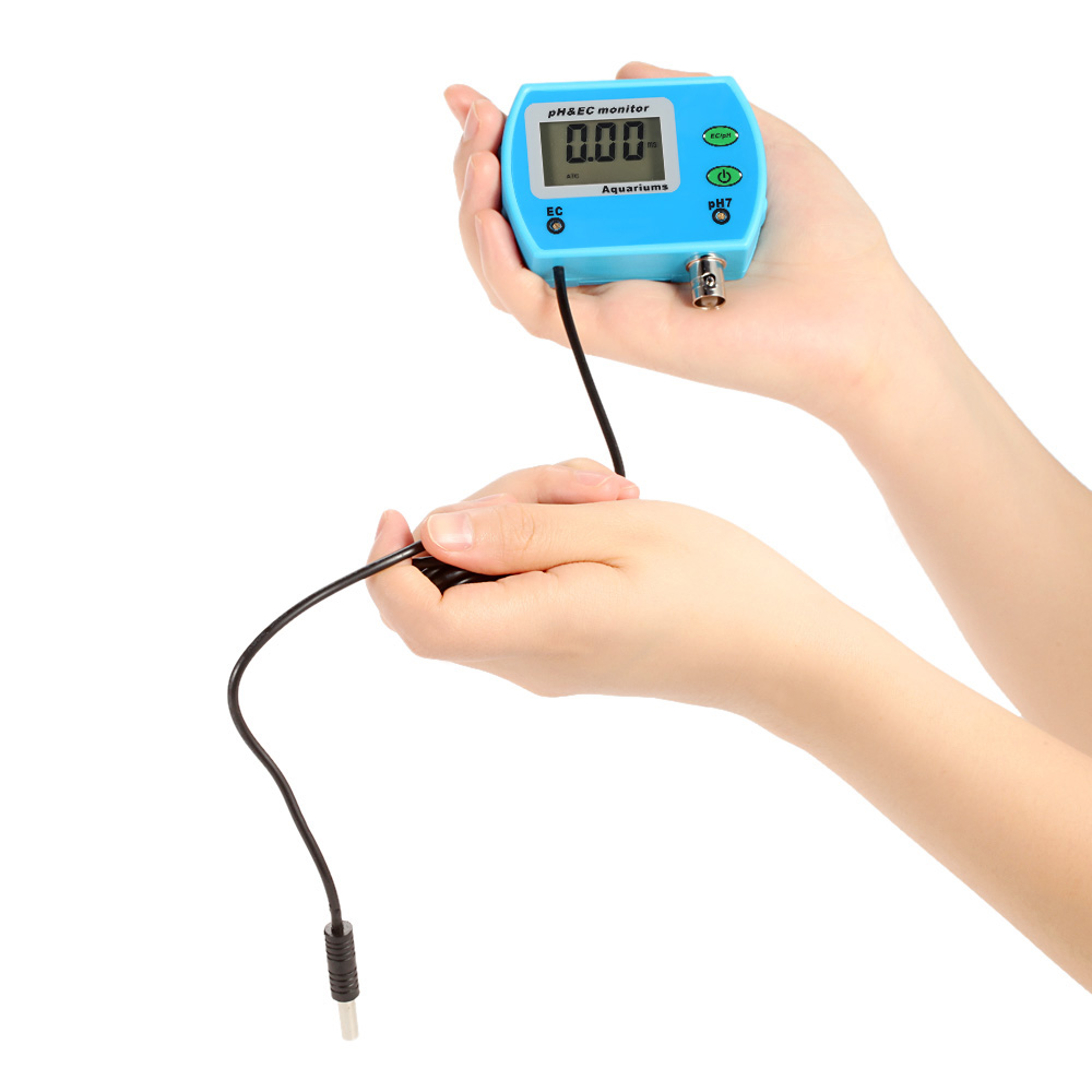 Excellent 2 in 1 PH Meter for Aquarium Water Quality Tester Multi-parameter Water Quality Monitor Online pH /EC Meter Acidometer