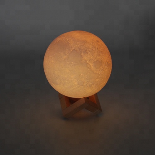 Rechargeable 3D moon light touch control moon light dimmable 3D printed moon light