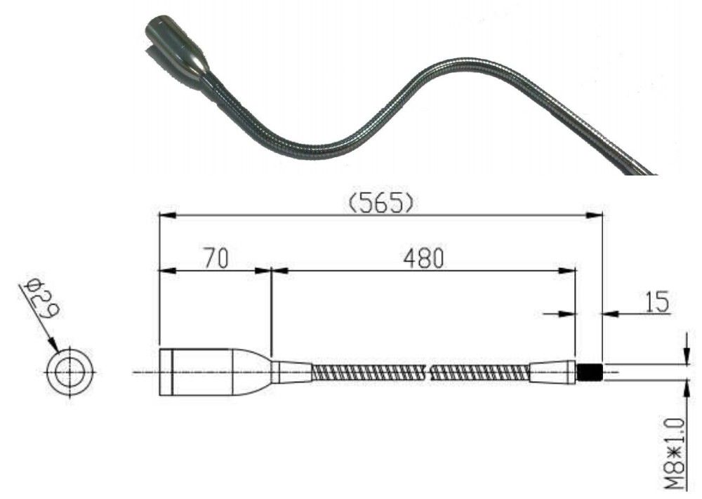ONN-M10A IP65 water proof flexible gooseneck follow spot light