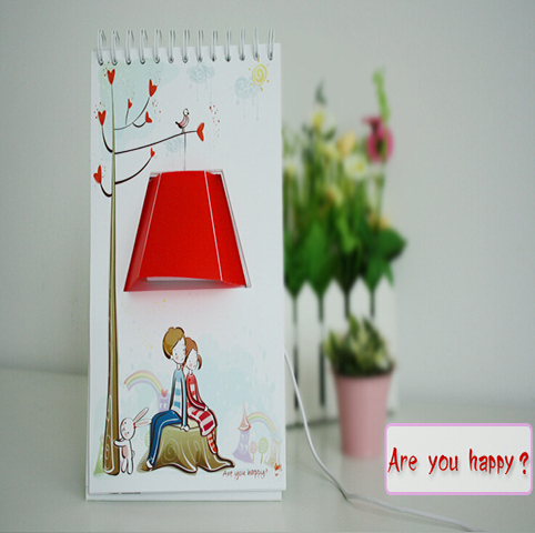 Creative USB calendar LED table lamp LED lamp with calendar page lamp with USB