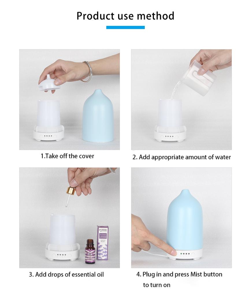 CE & FCC & ROHS China Wholesale Aroma Diffuser Oil Essential Ultrasonic Humidifier Aroma Diffuser Ceramic Aroma Diffusers