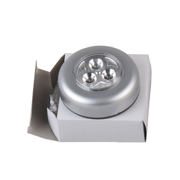 3 LED Battery Powered Tap Light Wall Kitchen Closet Lighting Touch Light