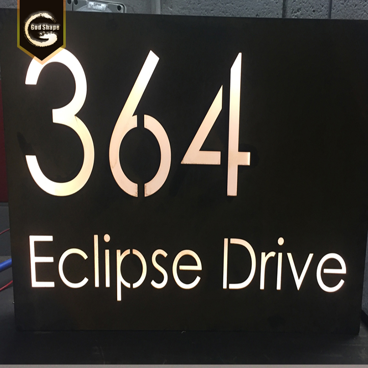 Wholesale Acrylic House Door Number Plate, Wall Mounted Acrylic Sign