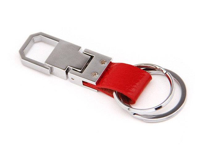 cheaper promotional keychains,customize logo keyring,metal leather carabiner keyring