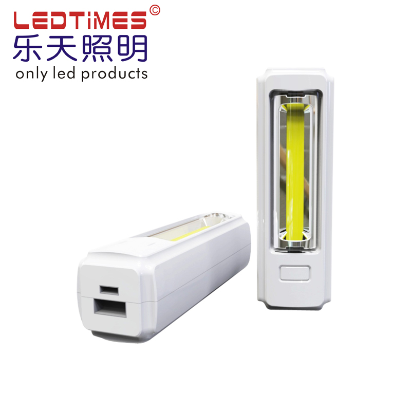 SOS Usb Rechargeable flash COB Led Work Light  Power bank