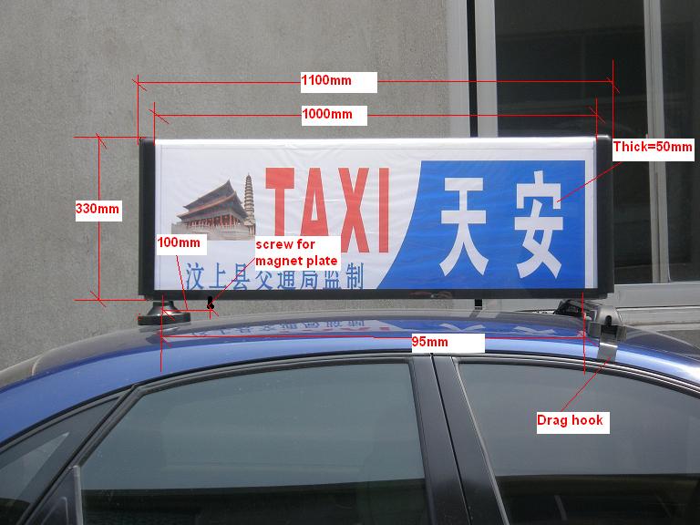 Vacuum Forming Plastic Taxi Top Advertising Roof LED Light Box