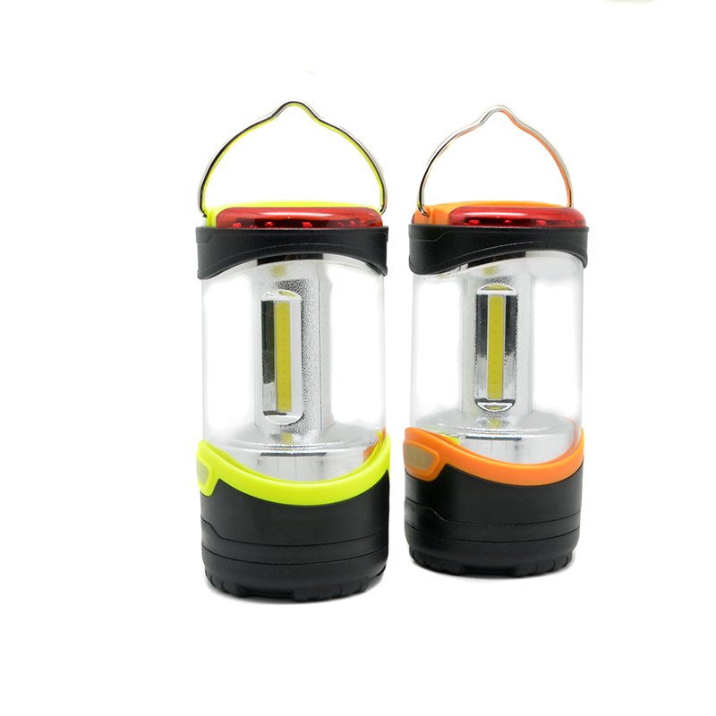 Factory Customized Portable COB LED Emergency Flashlight 3 AA Battery Operated Camping Light with Outdoor