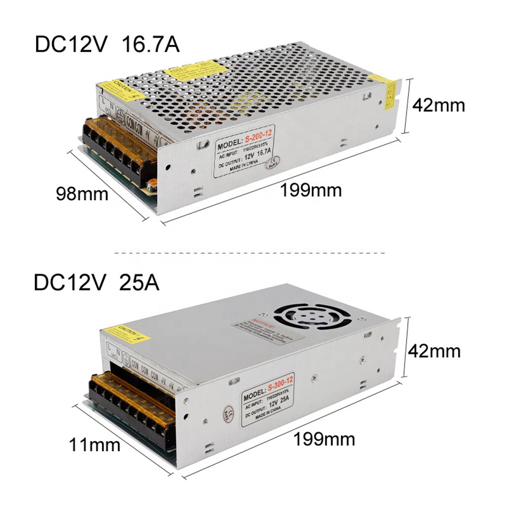 Transformer 12v 25A Constant Current Switching Power Supply For Led Strip