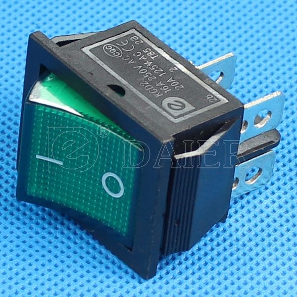4PIN ON OFF KCD2 Rocker Switch 16A 250V With 120V Light