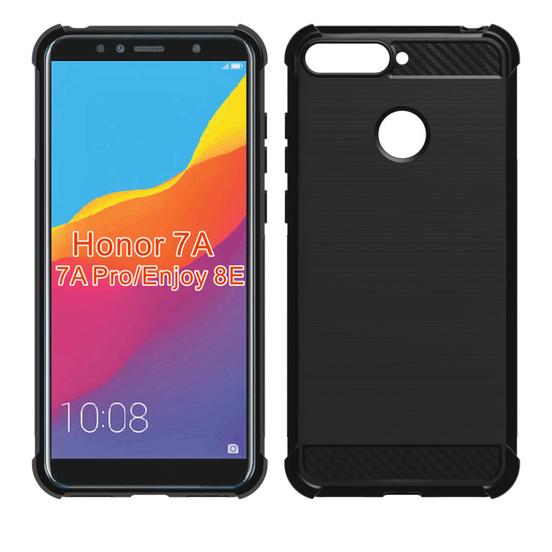 Carbon Fiber Cover Soft Tpu case for Huawei honor 7A