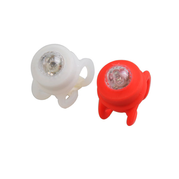 Colorful Mini LED Bike Light Powered by 2*2032 Button Cell Tail Bicycle Light