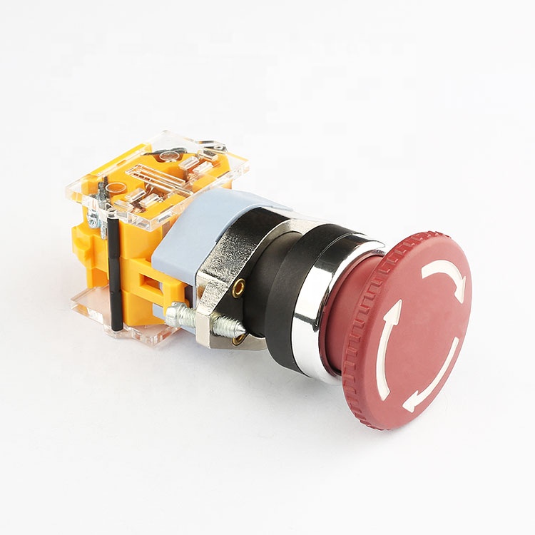 china switch factory selling directly 22mm mushroom red stop push button switch