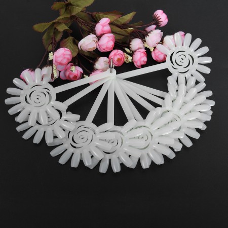 120 Tips Nail Art Display Design Acrylic Polish Fan Board Practice Wheel Sticks