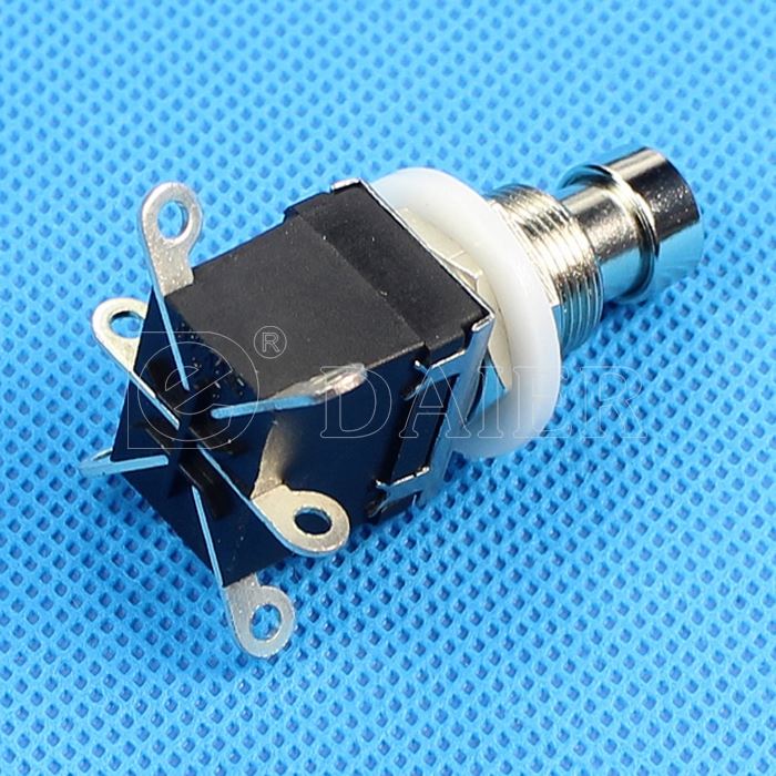 Latching ON-ON Soldering Terminal 6 Pin Button Switch DPDT