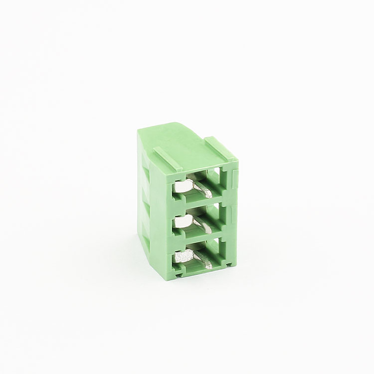 factory supply 3.81mm 3 pin square plug in terminal block  green connector