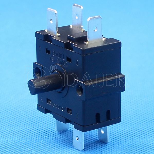 16A 250VAC Black Rotary Switches For Heater