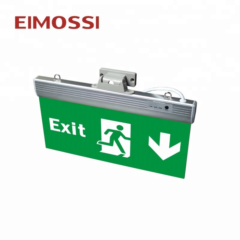 double sided led green running man exit sign board