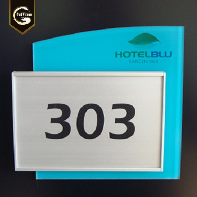 GS Customized door name plate office braille sign name sign plate door room id plaque