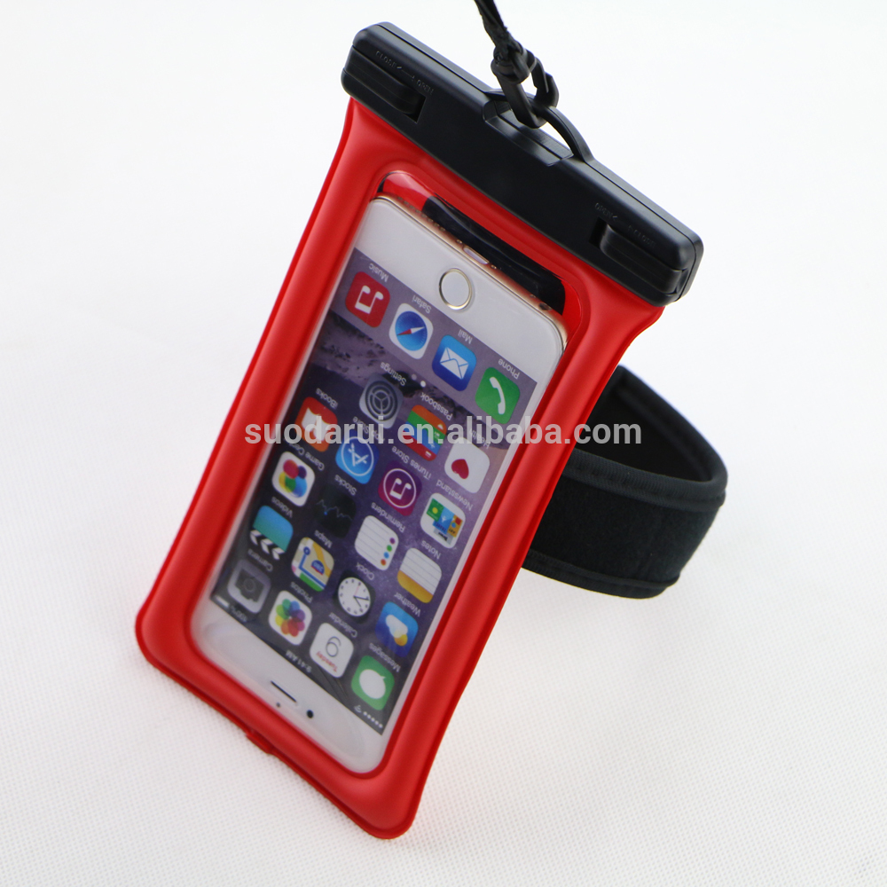 OEM factory pvc cellphone case pvc waterproof mobile pouch with earphones New style waterproof pouch for iphone 7