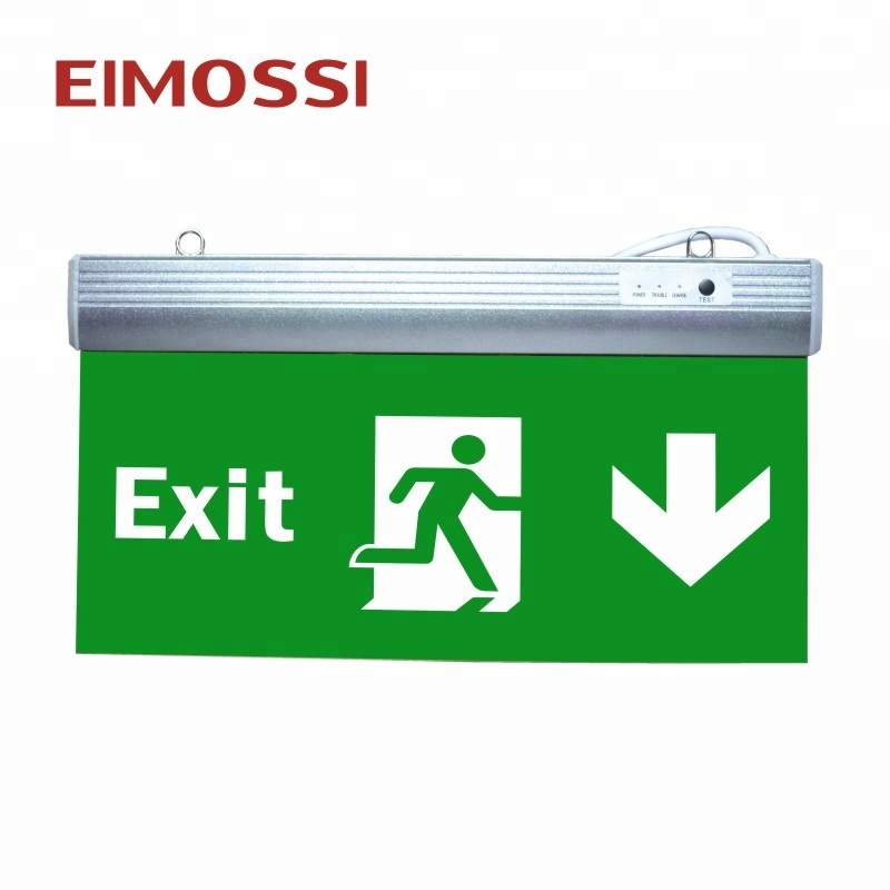 85-265V Double Face Led Battery Operated EXIT Sign Emergency Rechargeable Light