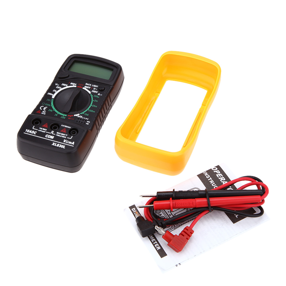 XL830L Mini Multimeter LCD Digitale Multimetro Voor Volt Amp Ohm Tester Meter AC/DC Voltmeter