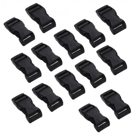 50PCS 15mm Plastic Release Buckles for Paracord Parachute Rope Bracelet Belt