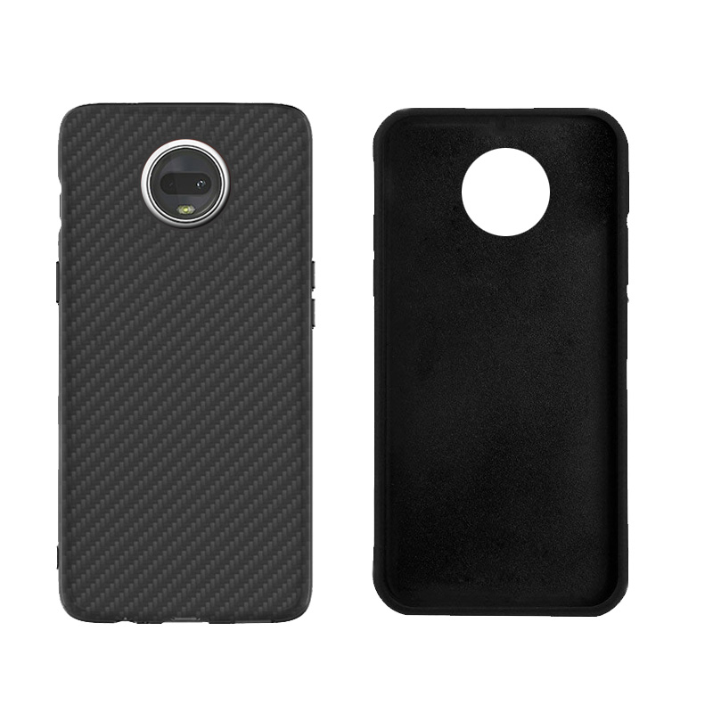 Premium Carbon Fiber  Case Full Sides Protective Shell Back shockproof Cover Design For Motorola Moto G7
