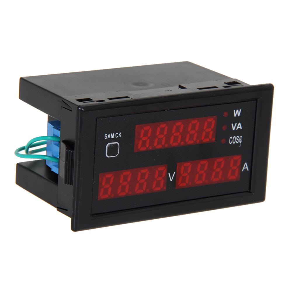 Multi-Function AC200V-450V Digital Ammeter Voltmeter Din Rail LED Volt Meter Display Active Power Electric Energy Meter