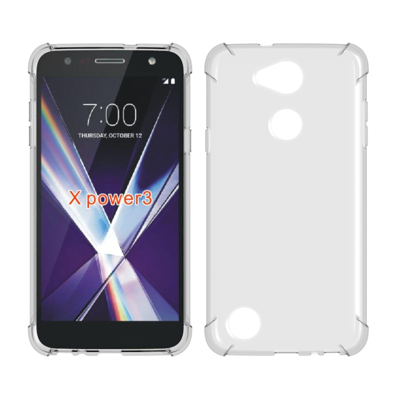Transparent Shockproof soft Tpu cover case for LG X Power 3